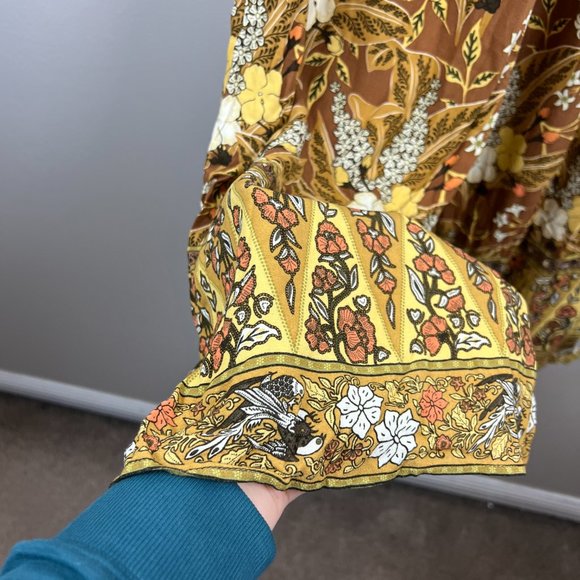 Spell Brown Floral Wide Leg Pants - Picture 9 of 13